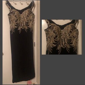 Black gold social event dress!